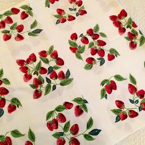 Vintage Cotton Print Tablecloth 1950's 52 x 50